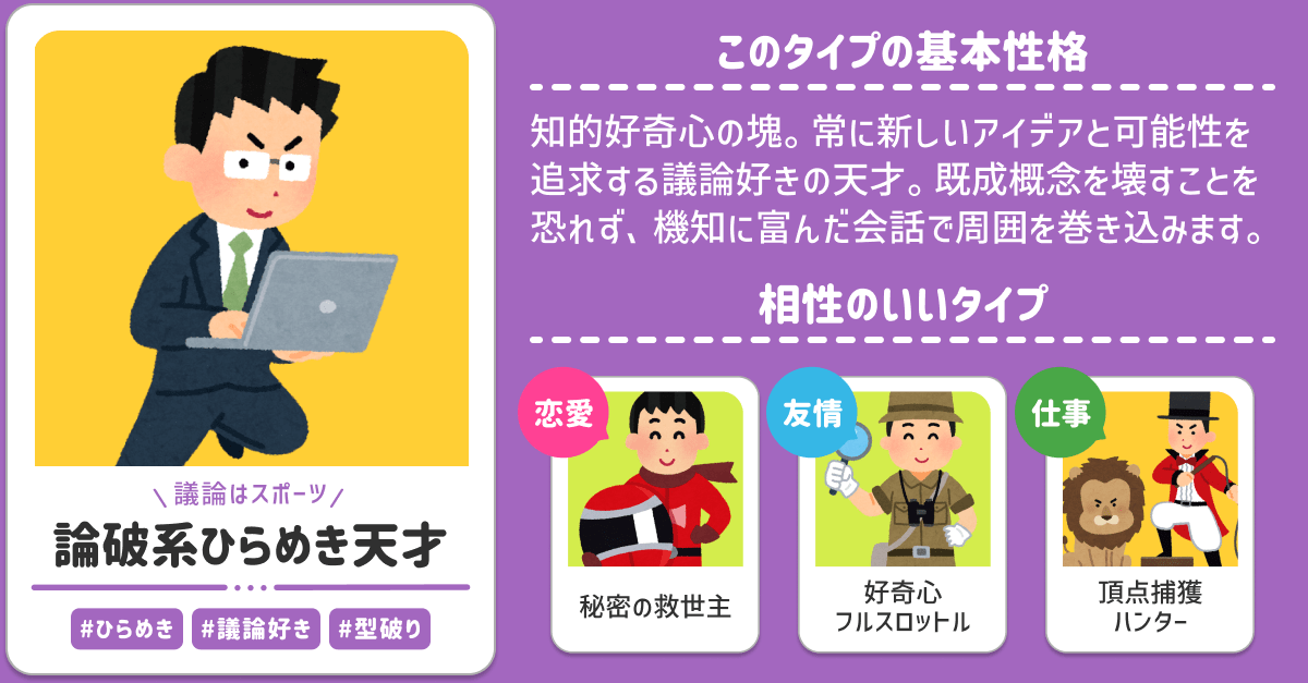 論破系ひらめき天才(議論はスポーツ)